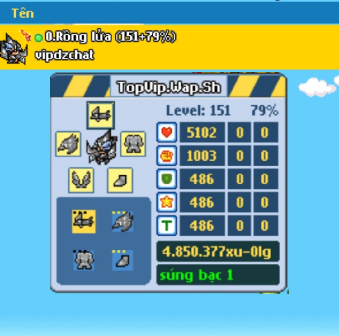 Chicky Rồng Huyền Thoại Lv151 Full Đồ Bạc Ngọc8 chỉ có 130k