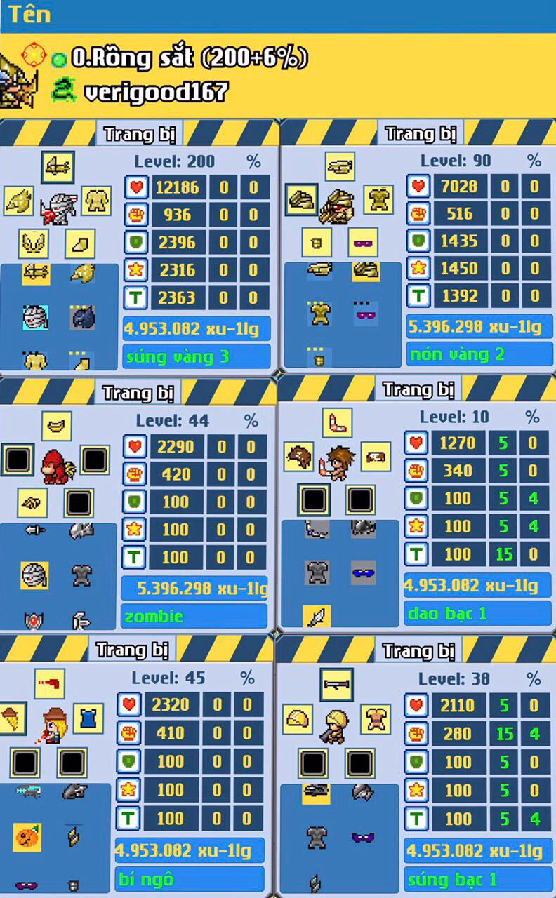 Chicky Rồng Huyền Thoại lv20x Full Đồ Vàng3 Có Đồ Lượng, Full Ngọc 10 Kẹp Nhiều Nhân vật Giá Chỉ 250.000